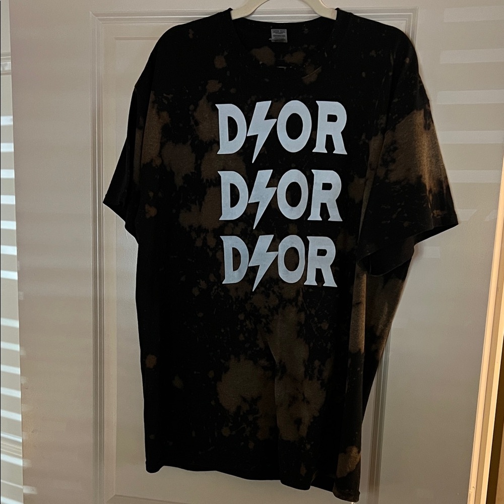 Neutral Tye Dye Black and Brown Graphic T-Shirt size XL